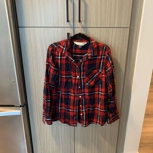 Old Navy Classic Red Plaid Button Up
